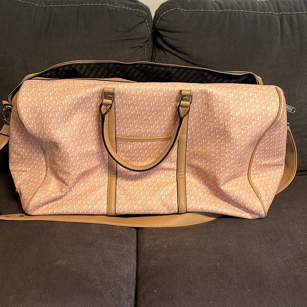 Steve Madden Large Duffle - Blush Pink & Light Brown